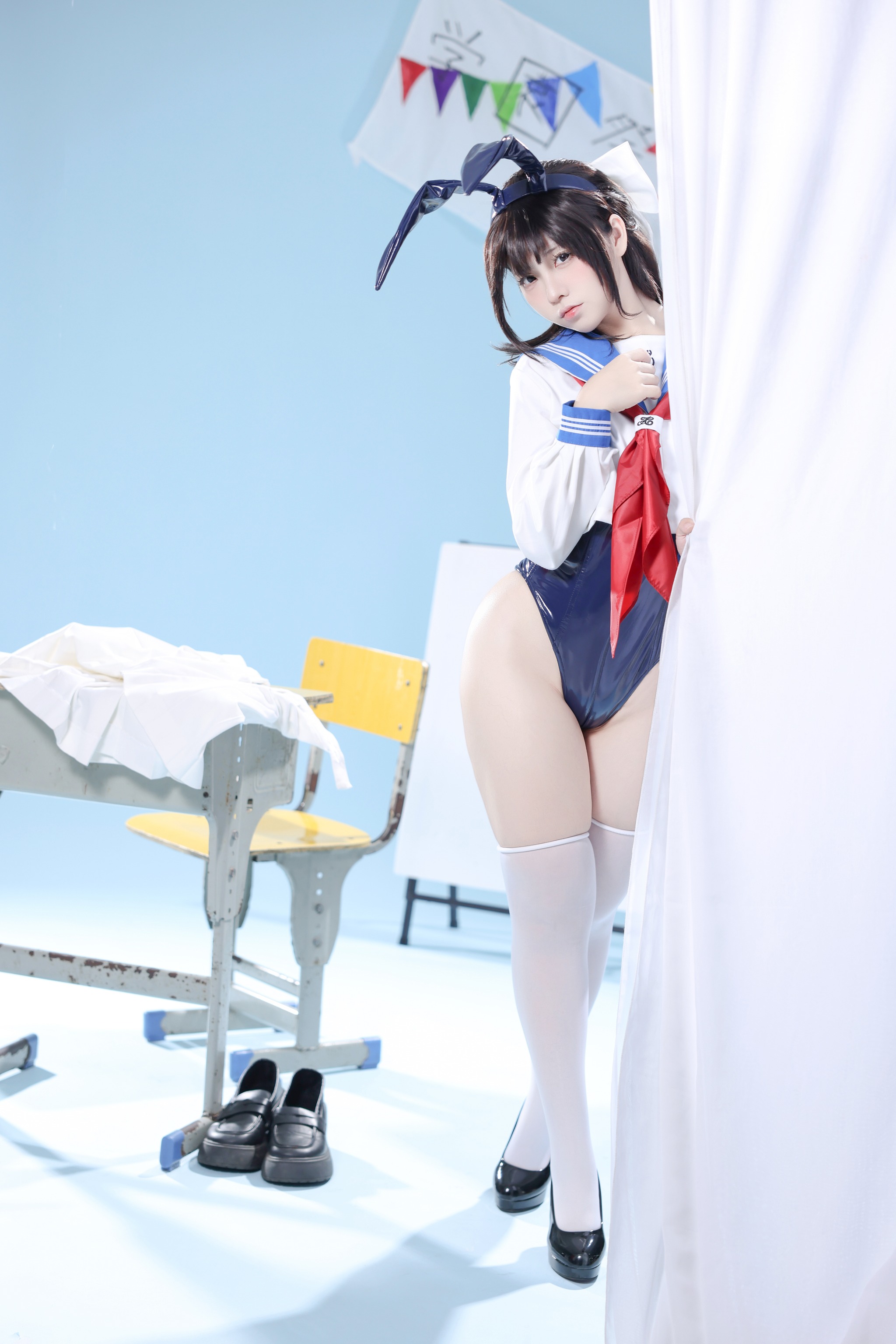 图片[1]-G44不会受伤 – NO.126 水手服兔女郎咖啡厅 [27P]-XikXak